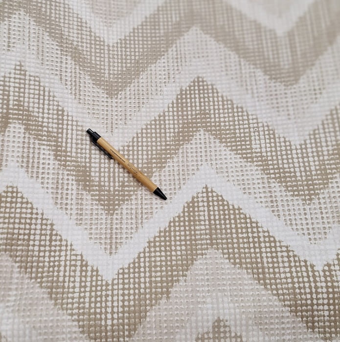 Tela loneta zig zag beige - 2