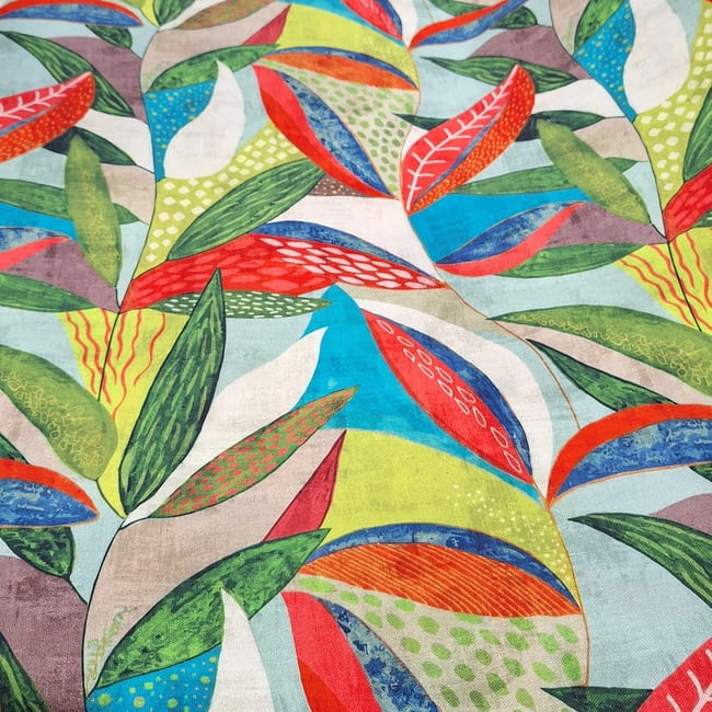 Tela hojas naif Colores