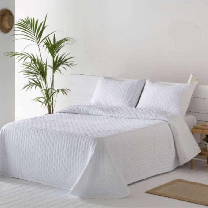 Colcha lisa blanca 150