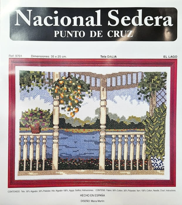 Kit punto de cruz lago - 1