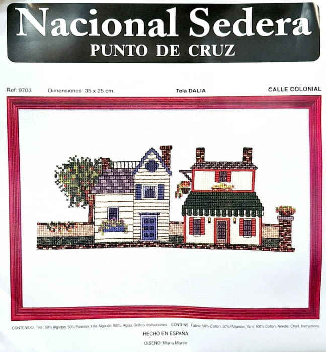 Kit punto de cruz casas - 1