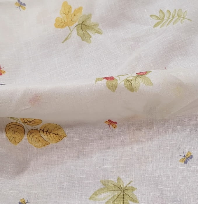 Tela visillo lino frutas colores - 1