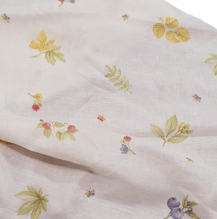 Tela visillo lino frutas colores - 3