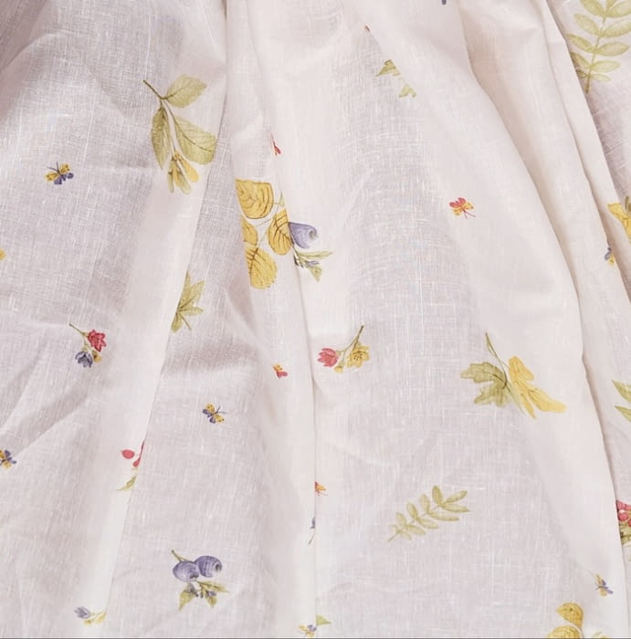 Tela visillo lino frutas colores - 4