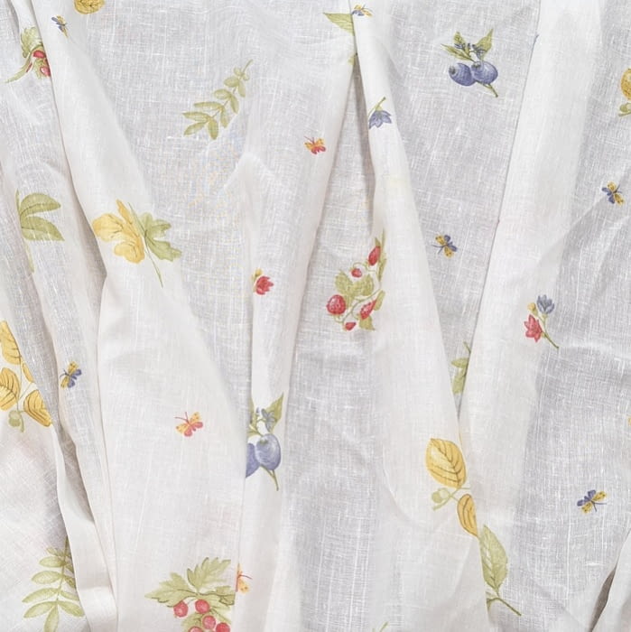 Tela visillo lino frutas colores - 5