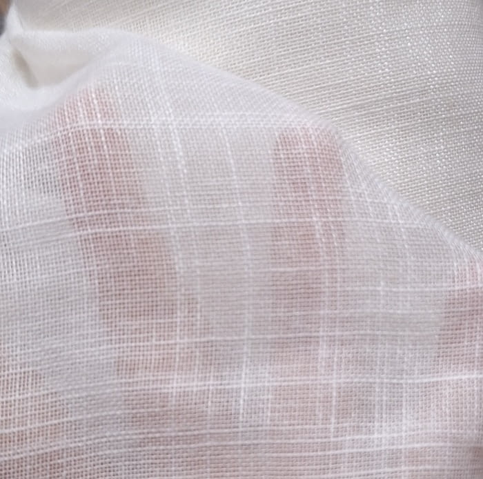 Tela visillo 30% lino Sole blanco - 1