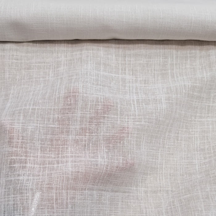 Tela visillo 30% lino Sole blanco - 2