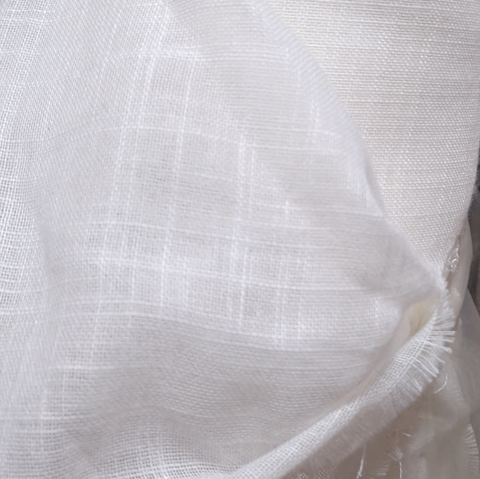 Tela visillo 30% lino Sole blanco - 3