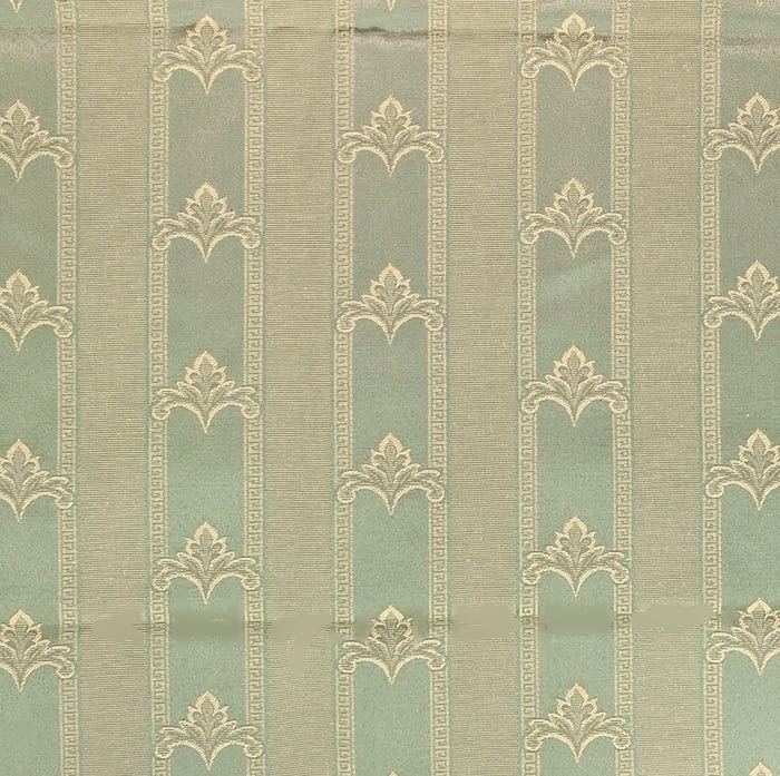 Tela jacquard adamascado rayas verde