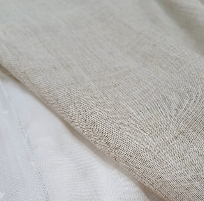 Tela visillo tupido lino jaspeado