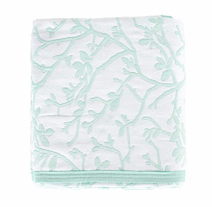 Colchas reversibles hojas aguamarina - 1