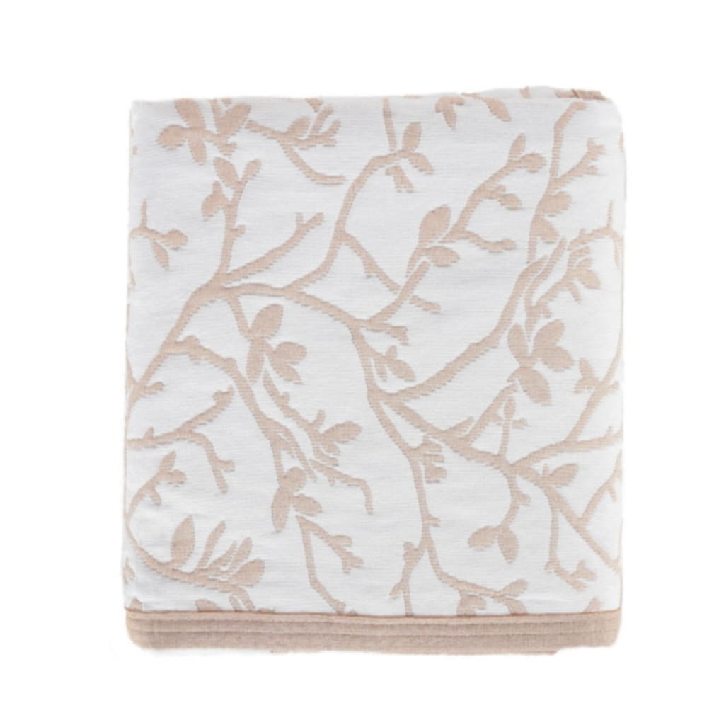 Colchas reversibles hojas beige