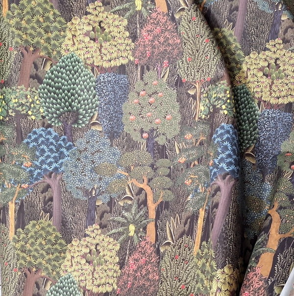 Tela Half panamá Rousseau verde oscuro - 2