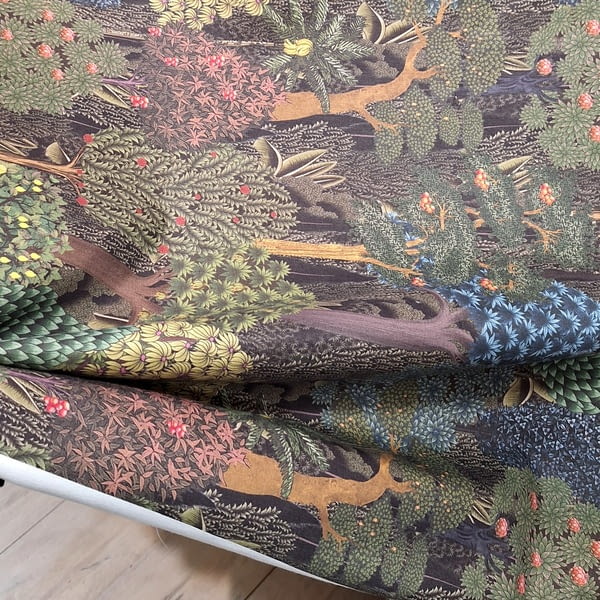 Tela Half panamá Rousseau verde oscuro - 3