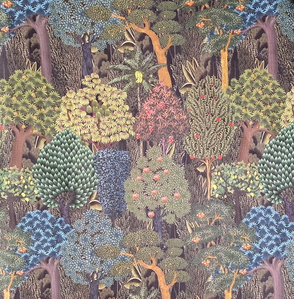 Tela Half panamá Rousseau verde oscuro - 4