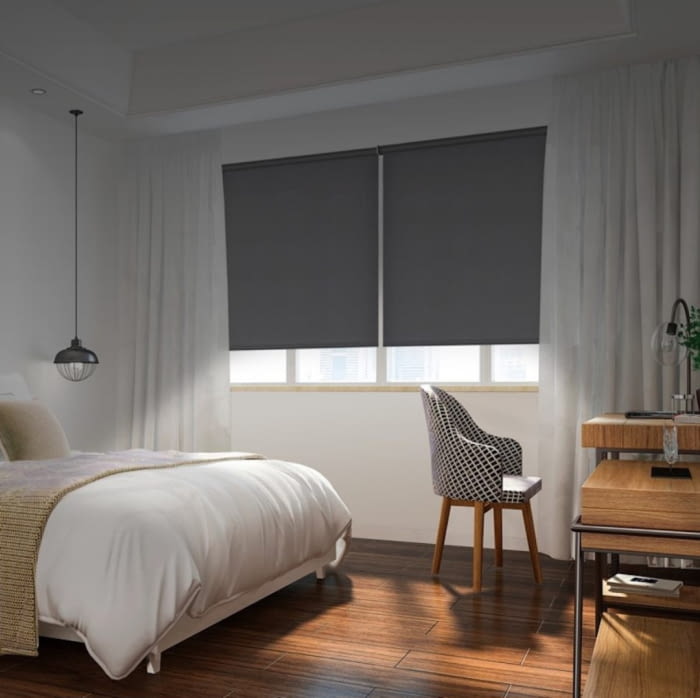 Estor foscurit opaco gris