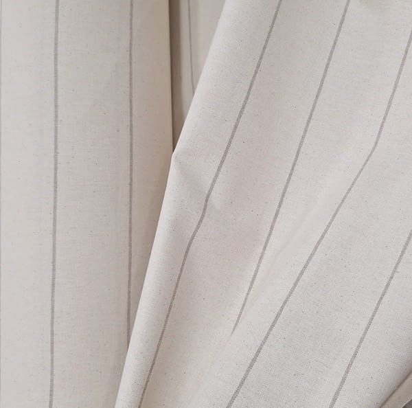 Tela loneta algodón cruda rayitas 85 x 140 cm - 3