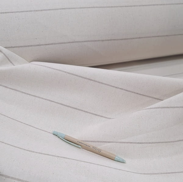 Tela loneta algodón cruda rayitas 85 x 140 cm - 4