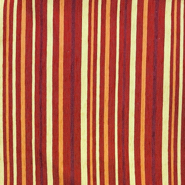 Tela tapicería rayitas rojas y naranjas - 1