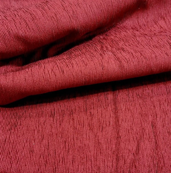 Tela tapicería chenilla pana rojo granate - 1