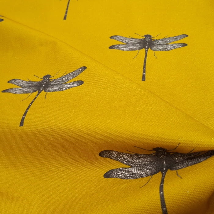 Tela Clarke&Clarke Libelula mostaza - 1