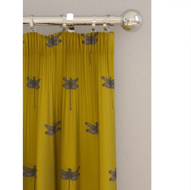 Tela Clarke&Clarke Libelula mostaza - 5