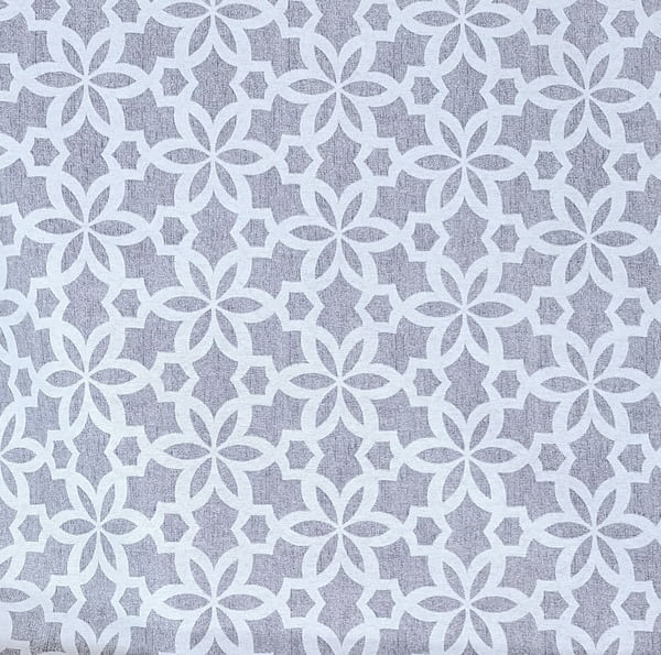 Tela resinada gris damasco para mantel