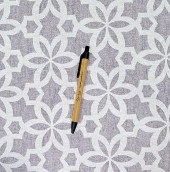 Tela resinada gris damasco para mantel - 2