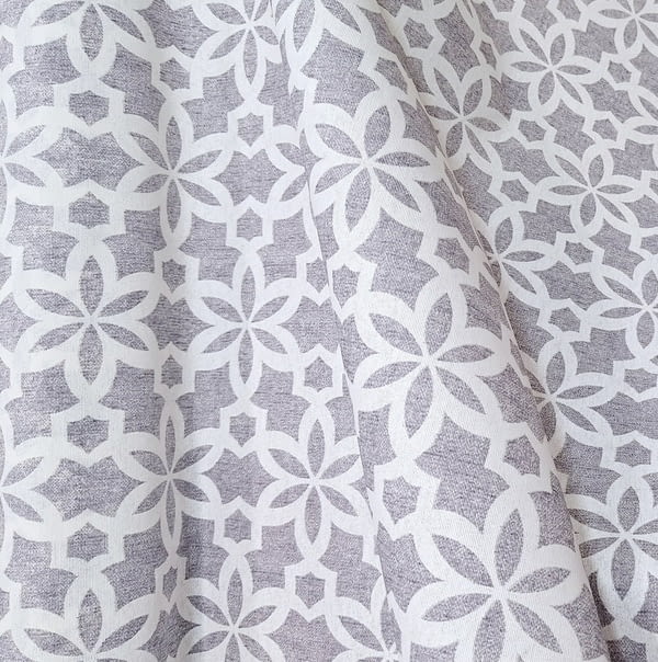 Tela resinada gris damasco para mantel - 3