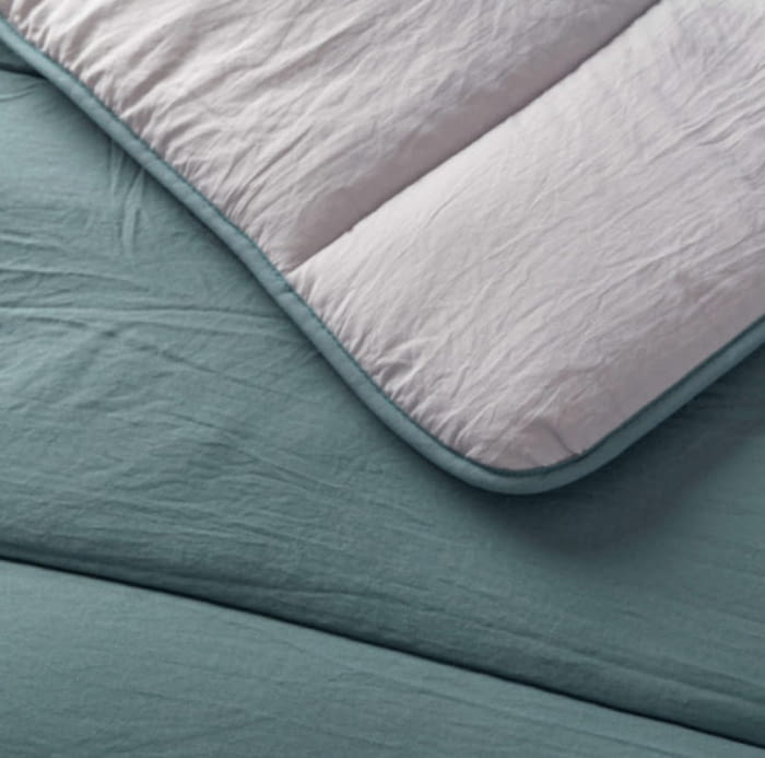 Edredón Nórdico verde azulado reversible - 1