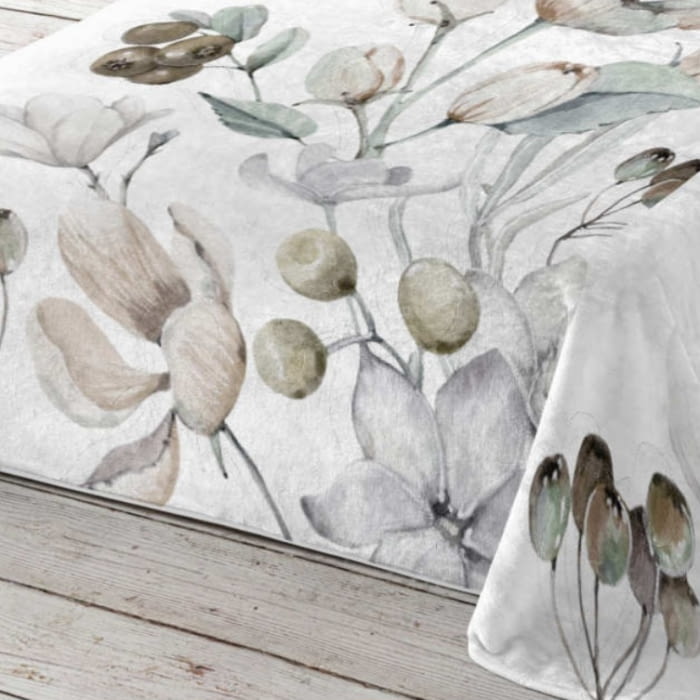 Manta cama muy suave de flores - 1