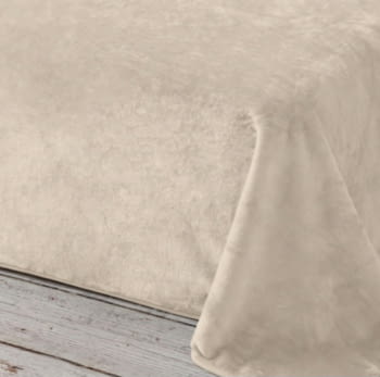 Manta cama muy suave beige - 1