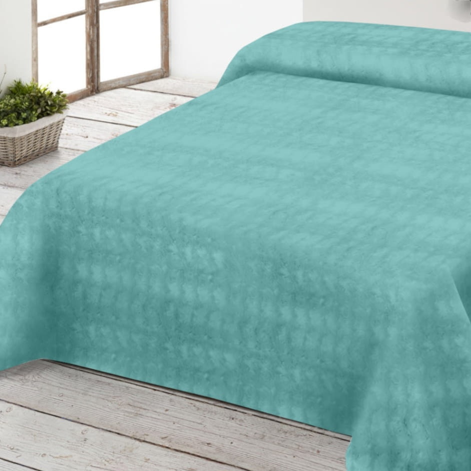 Manta cama muy suave agua marina