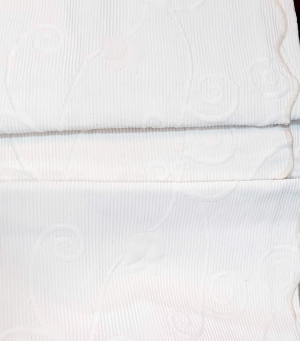 Colchas algodón blanco piqué flores. Cama: 90, 105, 135, 150 y 180 - 2