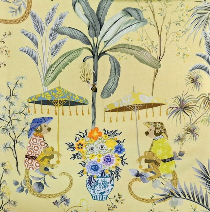 Tela tapicería terciopelo Makian amarillo