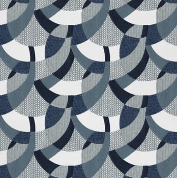 Tela beli geometría azul - 1