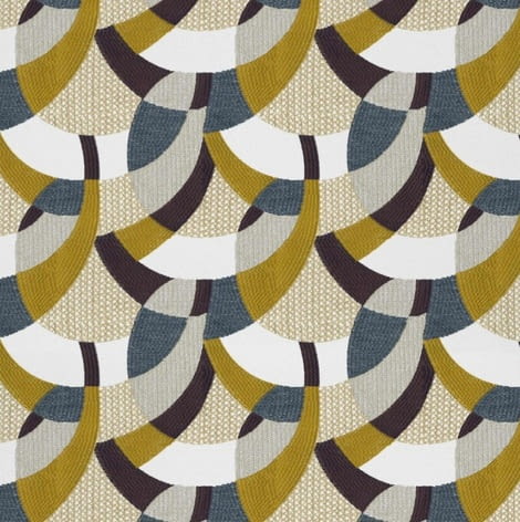 Tela beli geometría amarilla