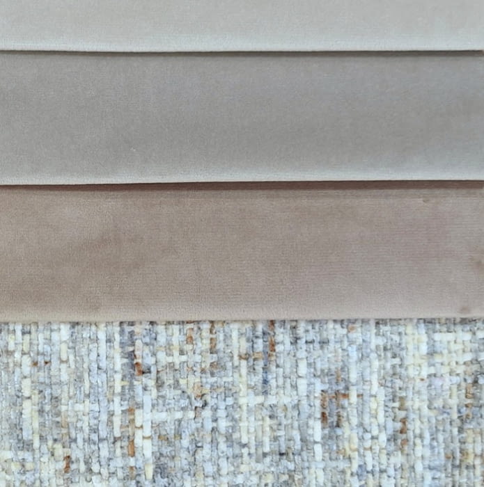 Telas tapicería chenilla beige toppings - 3