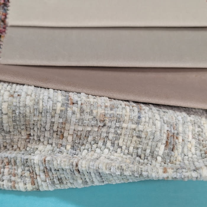 Telas tapicería chenilla beige toppings - 4