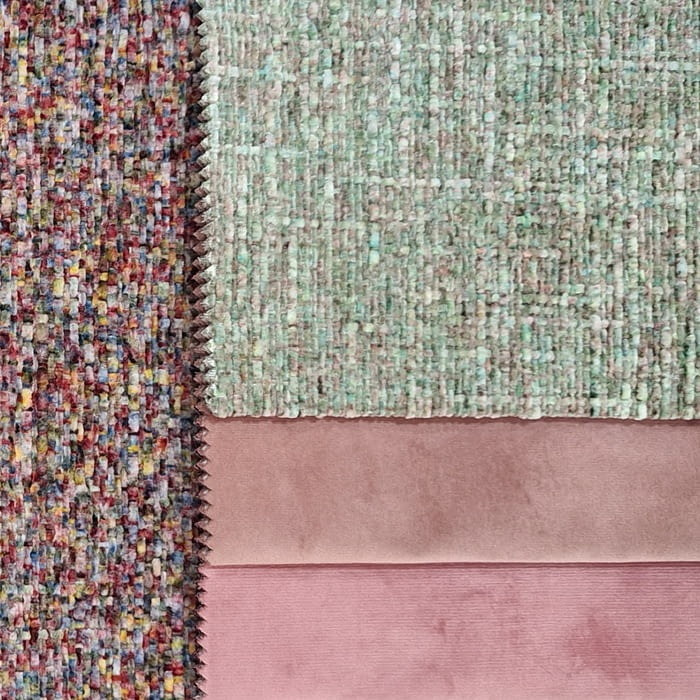 Telas tapicería chenilla verde toppings - 1