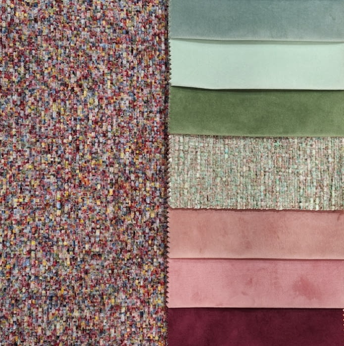 Telas tapicería chenilla verde toppings - 2