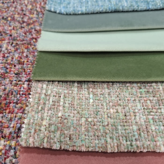 Telas tapicería chenilla verde toppings - 4