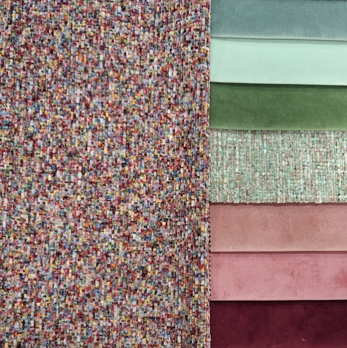 Telas tapicería chenilla verde toppings - 5