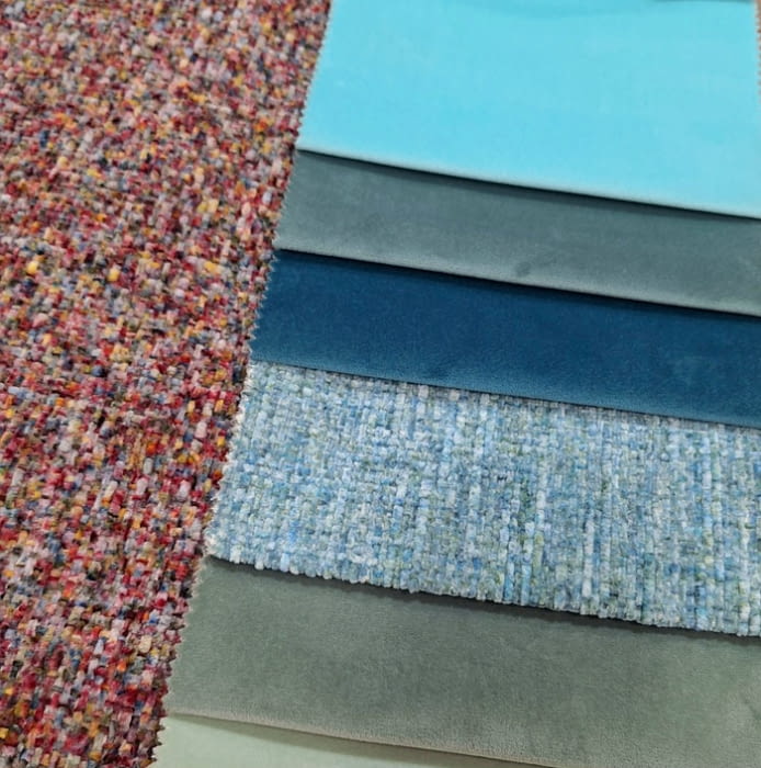 Telas tapicería chenilla azul toppings - 5