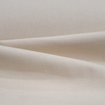 Tela tapicería trama 100% algodón beige crudo - 1