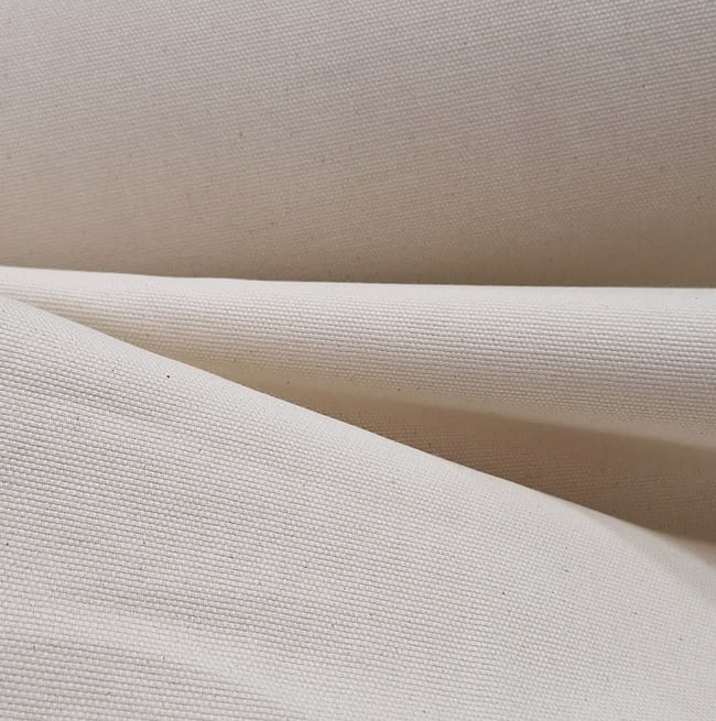 Tela tapicería trama 100% algodón beige crudo - 3