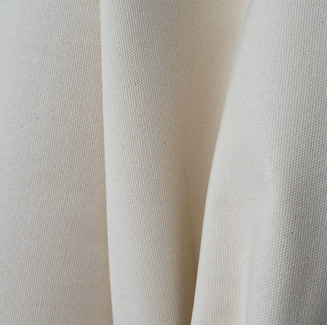 Tela tapicería trama 100% algodón beige crudo - 5