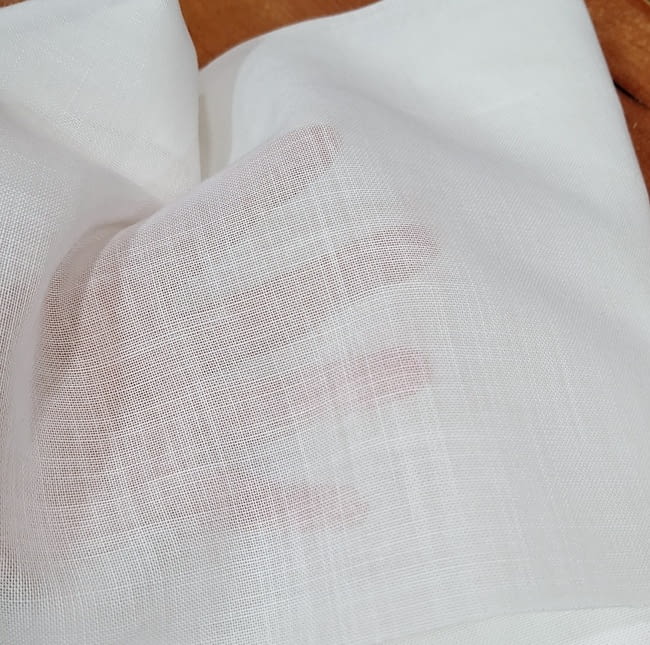 Retal tela visillo blanco 385 x 84 cm