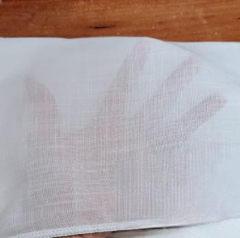 Retal tela visillo blanco 385 x 84 cm - 2