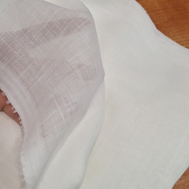 Retal visillo 15% lino blanco 150 x 115 cm